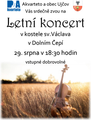 letní koncert - letáček