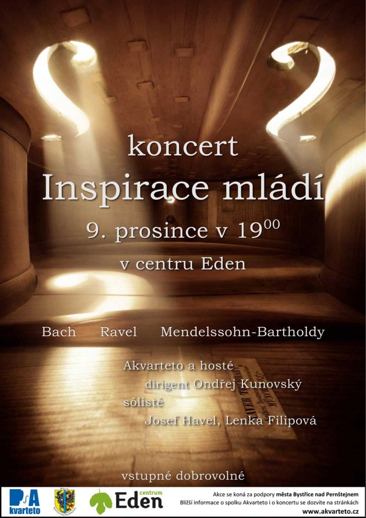 Plakátek na koncert 9.12.2017 Eden, verze pro web